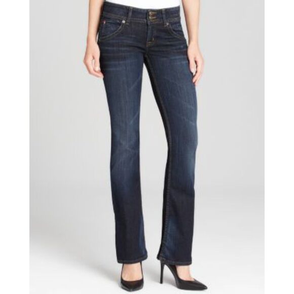 Hudson | Signature Petite Bootcut Dark Wash Low Rise Size 28"Double Button - Picture 1 of 12